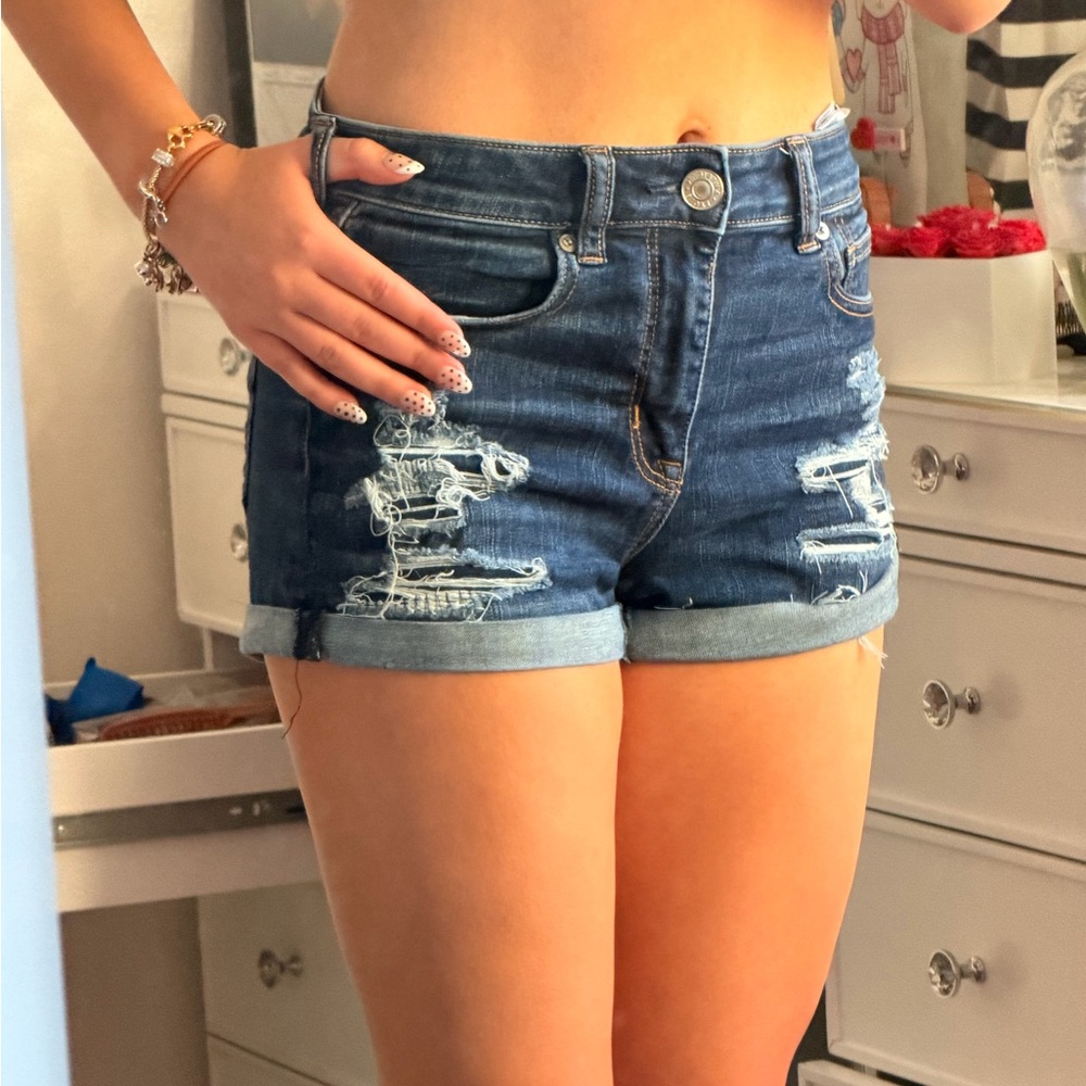 American Eagle Outfitters Dark Blue Jean Shorts